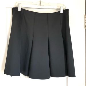 TOPSHOP Black Pleated Scuba Skirt